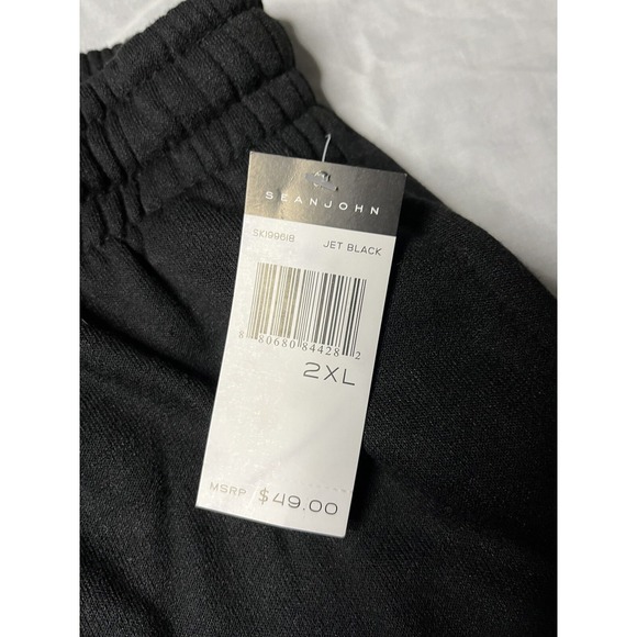 NWTA Sean John Shorts Men's Size 2XL Jet Black Pockets Draw String P Diddy - Picture 3 of 10